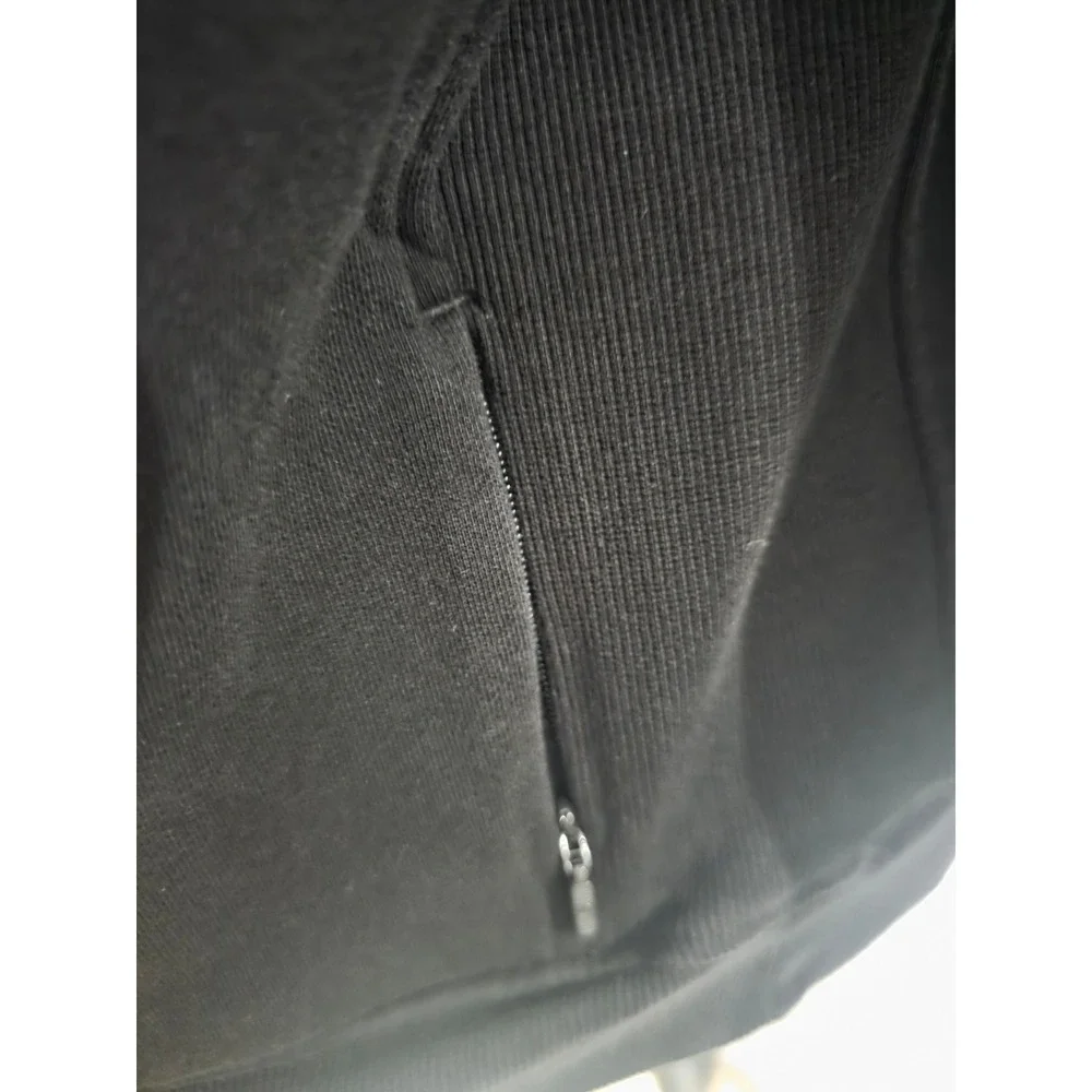 Lululemon Chill On Pullover Perfect Crewneck Sweatshirt Black Cotton Relax Sz 12
